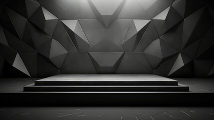 design geometric podium background illustration abstract triangle, square hexagon, polygon symmetry...