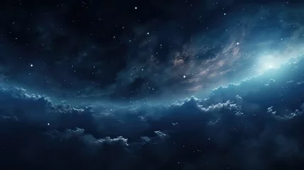 Poster celestial space sky background illustration nebula astronomy, astrophysics constellations, planets solar celestial space sky background © vectorwin