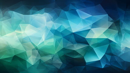 Obraz premium Modern blue and green digital art geometric background wallpaper