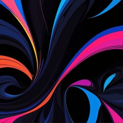 4K wallpaper abstract with gradient color. black background. colorful gradient