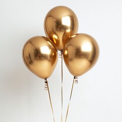 3 balloons for room decoration for birthdays and other events on a white background