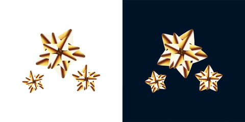 Star icons for design. Flat, yellow, stars background icons, stars for design. Vector icons