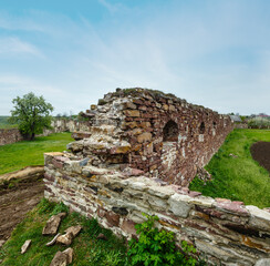 Pidzamochok castle spring ruins, Ternopil Region, Ukraine.