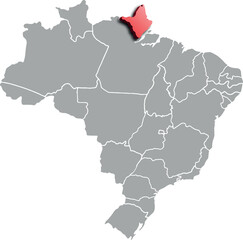 AMAPA DEPARTMENT MAP PROVINCE OF BRAZIL 3D ISOMETRIC MAP
