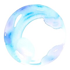 Bubble watercolor on white background