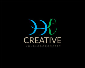 Initial Letter HK Logo Design vector Template.
Expensive logo design.