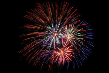 Fototapeta premium Fireworks in the night sky