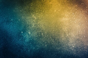 Fototapeta na wymiar speckled texture with a gradient transition from golden yellow to deep blue.