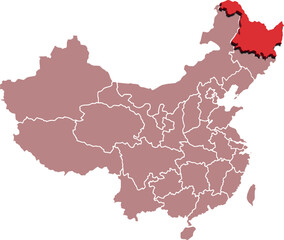 HEILONGJIANG PROVINCE MAP CHINA 3D ISOMETRIC MAP