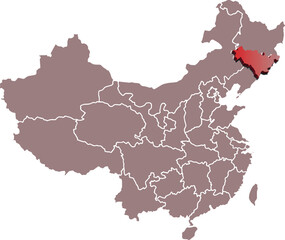 JILIN PROVINCE MAP CHINA 3D ISOMETRIC MAP