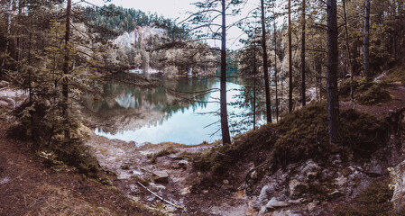 The Rock Town of Adrspach in the Czech Republic