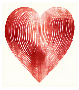 Vibrant watercolor heart symbolizing love and romance - Valentine's day concept