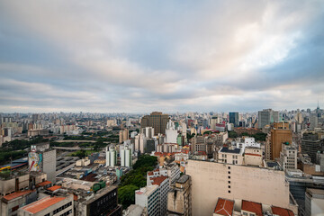 Obraz premium Views of São Paulo, Brazil from the window from the Mirante do 26 observation deck