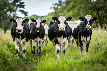 High-producing dairy cows' udders.