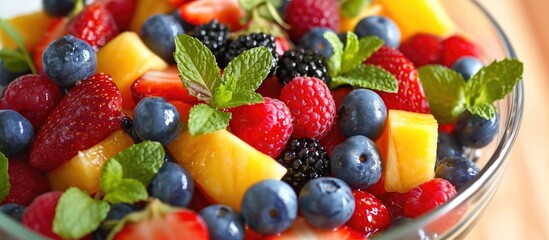 Obraz premium Healthy mix fruit salad, great for all.