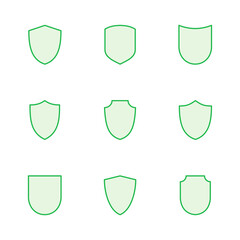 Shield icon set. Protection icon vector. Security vector icon