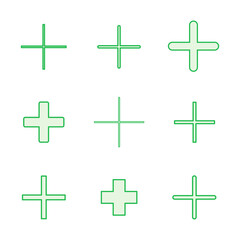 Obraz premium Plus Icon set. Add plus icon