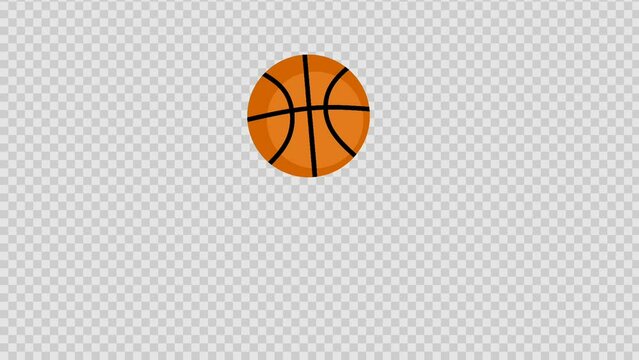 animation of a bouncing basketball