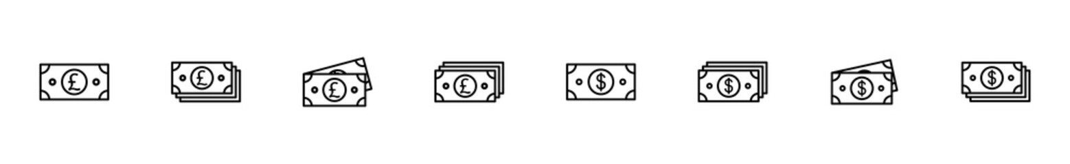 Money icon set. Money vector icon.