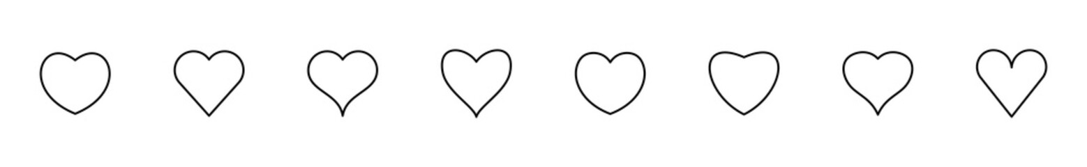 Love icon set. Heart icon vector. Like icon vector.