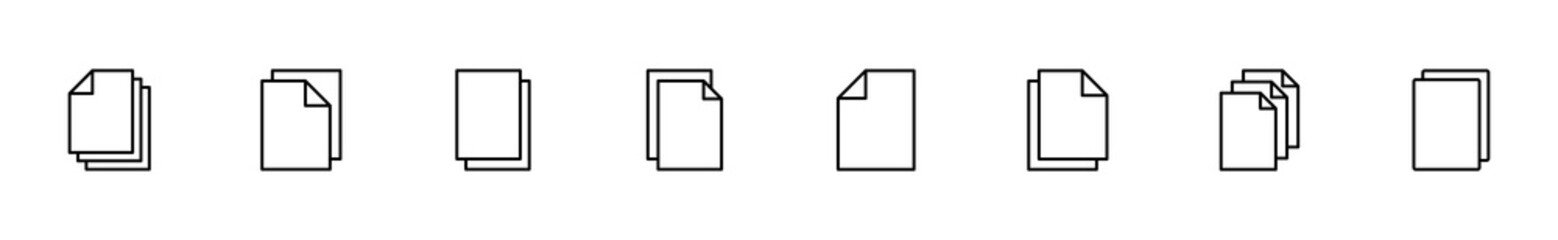 Document icon set. Paper icon. File Icon