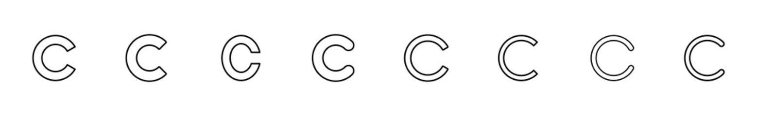 Obraz premium Copyright icon set. copyright symbols