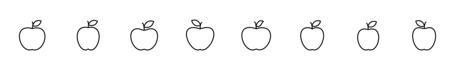 Apple icon set. Apple vector icon. apple symbols for your web design.
