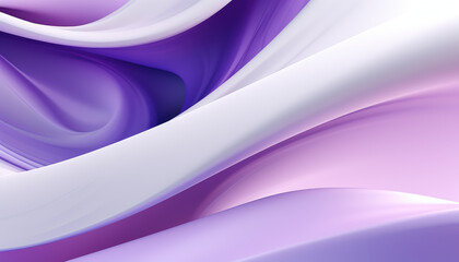 Fototapeta premium Futuristic abstract white and purple coloured wavy forms background