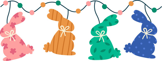 Easter Hanging With Rabbits