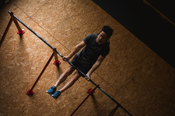 man in the gym exercising