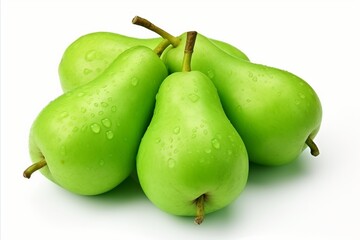Fresh and ripe pear grape isolated on white background   high quality image for advertising