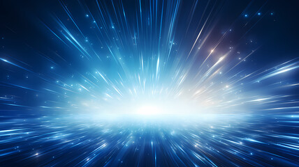 Naklejka premium modern white and blue abstract digital art background with light flare effects