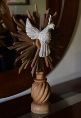  religious decoration, divine holy spirit, dove of peace, holy week, wooden bird, handmade, crafts, holy week