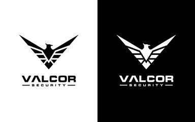 Letter V logo template. Wings design element vector illustration. Corporate branding identity