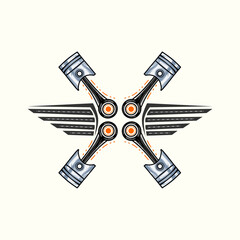 Illustration vector graphic of piston icon