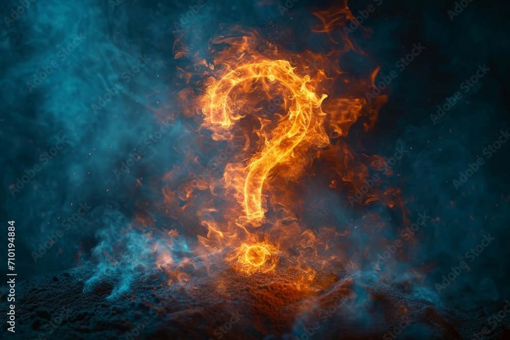 Fototapete abstract question mark, conceptual symbol. background with selective focus and copy space