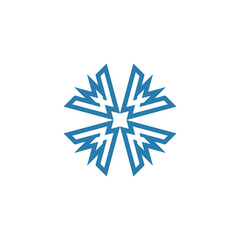 snowflake isolated on white background