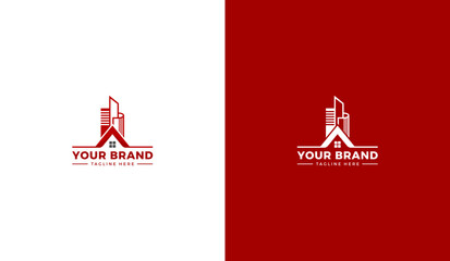 Building and house logo, vector graphic design