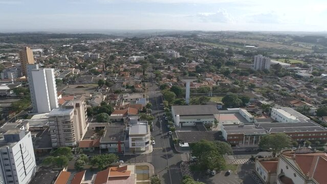 Rolândia Donwton Paraná Brazil drone high altitude 4k side image