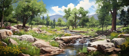 Summer open park trail