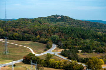 Overlooking a maze of roads in Arkansas