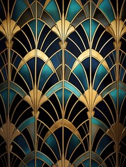 Art Deco Tile Patterns Wall Prints: Retro Elegance Perfect for Classic Interiors