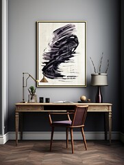 Calligraphy Strokes Wall Prints: The Art of Writing | Unique Digital Images for Home Decor