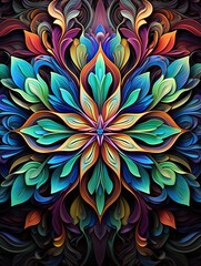 Fototapeta na wymiar Shifting Beauty: Kaleidoscope Patterns Wall Art