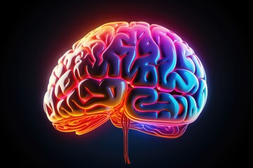 Fototapeta premium 3D Brain Science Scientific Neural networks, cortical columns neural prosthetics at neuromuscular junction. Neuroanatomy and neurovascular coupling. Central pattern generators and neurotropic viruses.