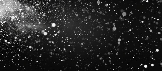 Looping animation of snowfall against a black backdrop, with transparent composite modes. - obrazy, fototapety, plakaty