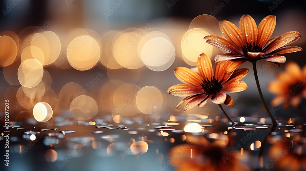 Poster sunflower dreams vibrant bokeh with contrasting colors creating a captivating narrative