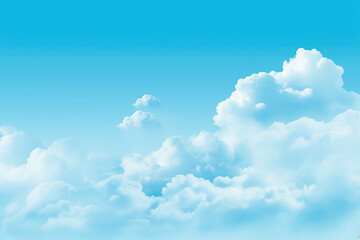 Naklejka na ściany i meble Blue sky and white clouds.Bbeauty bright cover background.