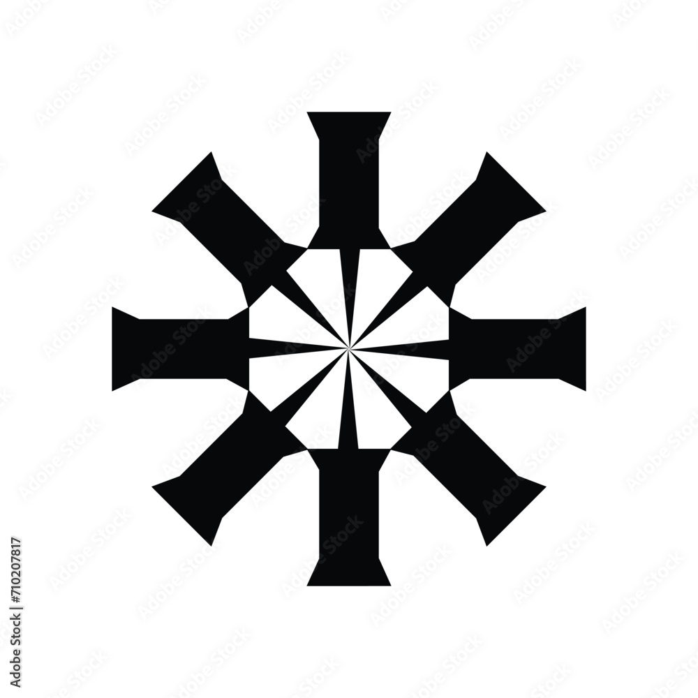 Aufkleber snowflake icon. simple illustration of snowflake vector icon for web. flat style, snowflake icon in 