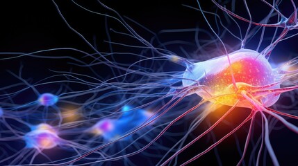 Neuronal network, neurons, and synapses. Brain sensory cortex functions, Default Mode Network (DMN), brainwave stimuli Electroencephalogram (EEG). Neural activity patterns, fMRI cognitive neuroscience